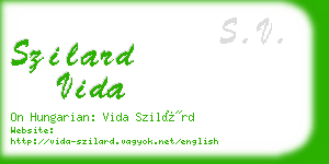 szilard vida business card